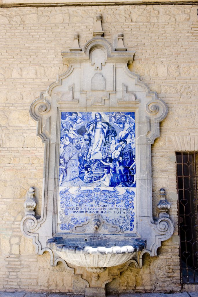 Malowidło z fontanną